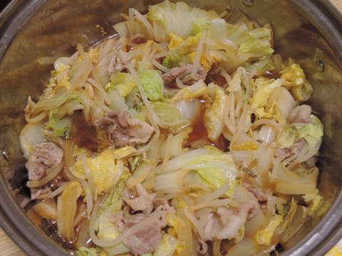 Image: 141127 白菜と豚肉ともやしのポン酢蒸し煮