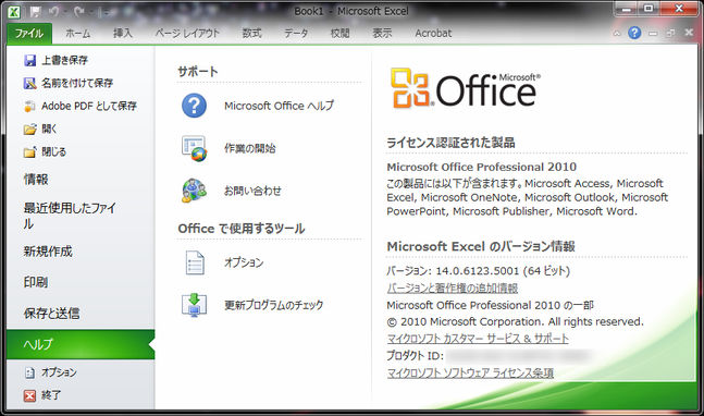 Microsoft Excel 2010(Office Professional 2010)