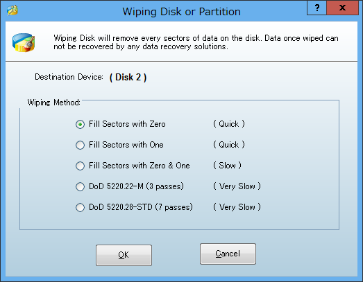 Image: Wiping Disk and Partition