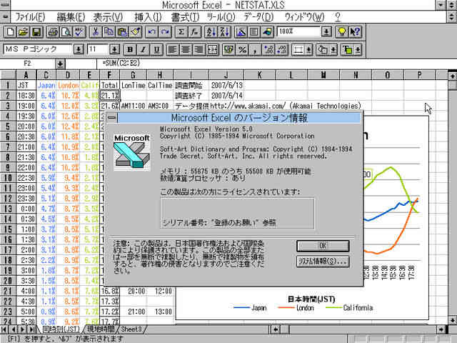 Image: Microsoft Excel 5.0をアップデートする [Win3.1]