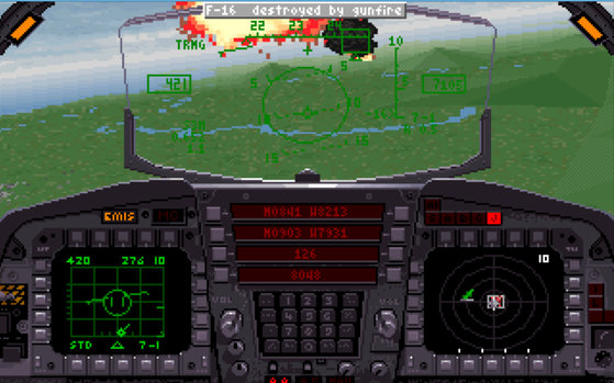 Image: F-15 Strike Eagle III Game screen