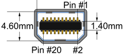 Mini DisplayPort connector pinout
