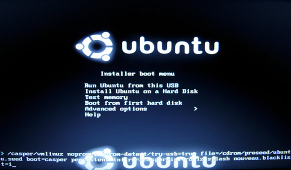 ubuntu Installer boot menu