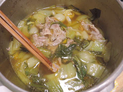 Image: 141111 青梗菜と豚肉の蒸し鍋