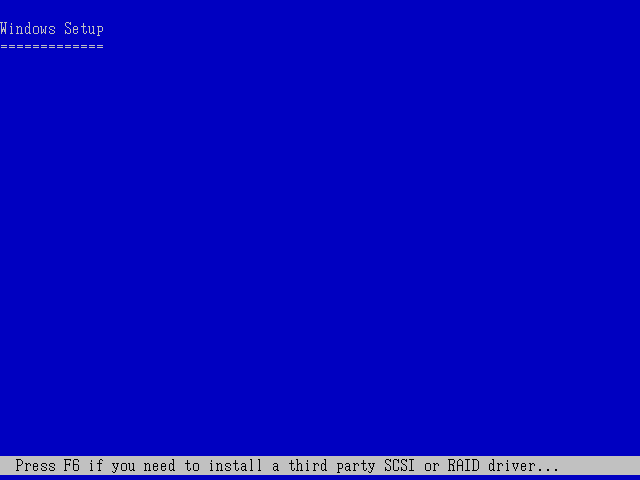Image: Windows XP セットアップ
