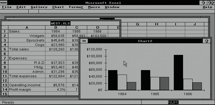 Image: Excel 2.1 in Hercules modey