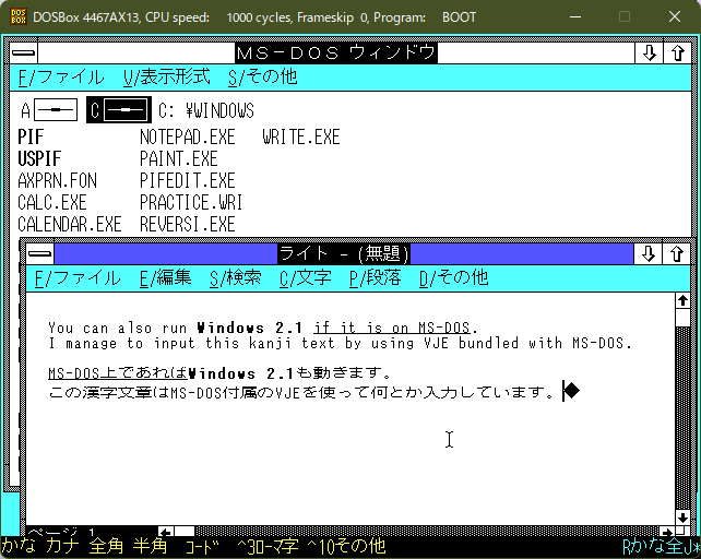 Image: Windows 2.1 ライト