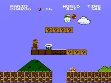 Image: Super Mario Bros recorded as NTSC video