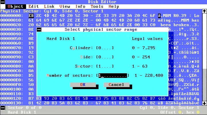 Image: Norton Utilities Disk Editor