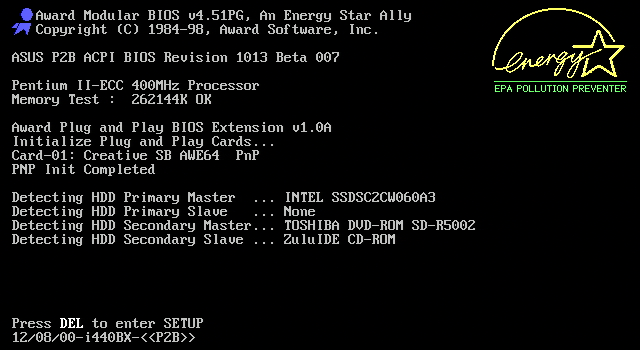 Image: PC boot screen