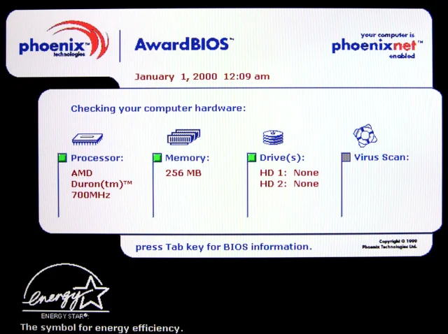 Image: PC boot screen