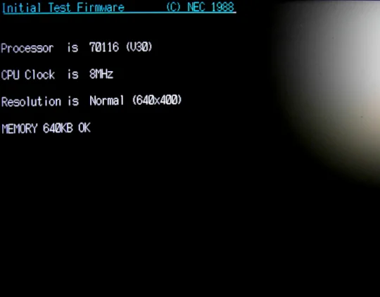 Image: PC-98 boot screen