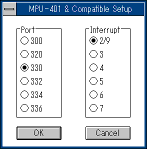 MPU-401 and Compatible Setup