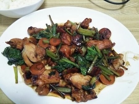 Image: 140917 照り焼き鶏胸肉と小松菜 [cook]