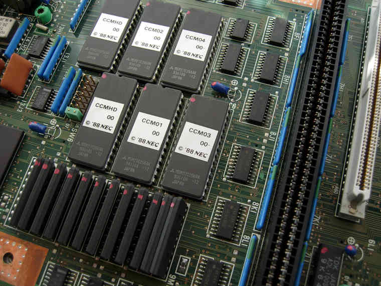 Image: PC-9801RX メインボード ROM部分